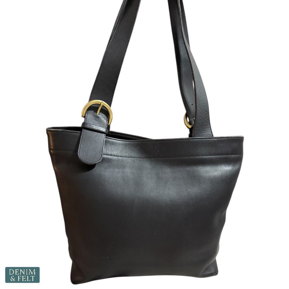 Coach Vintage Soho‎ Lafayette 4140 Black Genuine Leather Tote Shoulder Bag - Picture 3 of 13